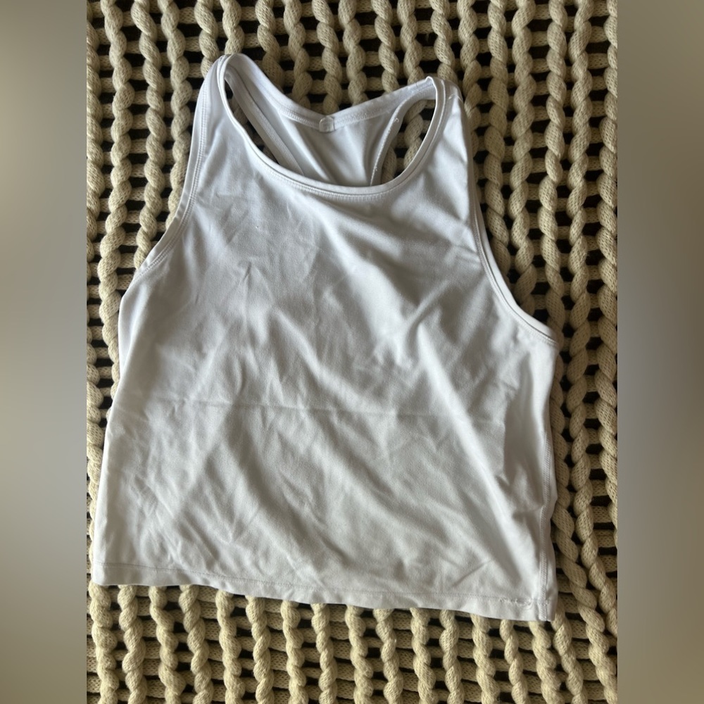 White athletic tank
